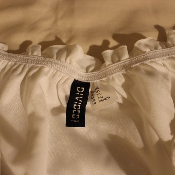 White H&M Off Shoulder Dress 3XL - Picture 2 of 4